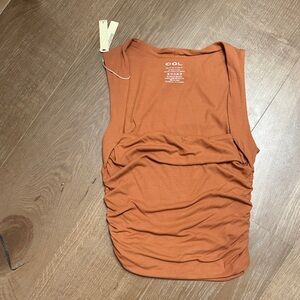 NWT OGL Women's Taro-cotta Colour Sleeveless Tank Top